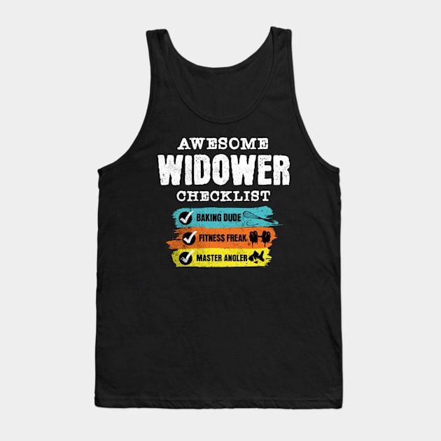 Awesome widower checklist Tank Top by Kami Sayang Sama Jamsah